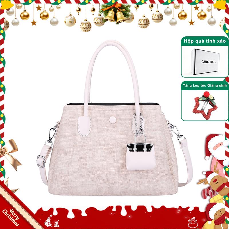 【Mẫu hộp quà Túi xách tay thời trang túi nữ nhiều lựa chọn màu sắc trưởng thành dễ phối đồ tiện lợi cho đi lại đi làm mẫu đeo chéo 【Tặng kẹp tóc nhỏ Giáng sinh