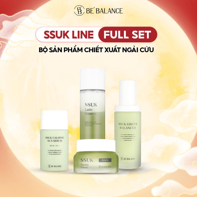 Bộ Sản Phẩm Chiết Xuất Ngải Cứu Be'Balance SSUK LINE Chăm Sóc Da Đa Tầng gồm Toner Serum Kem Dưỡng và Tinh Chất giúp Làm Đẹp Da