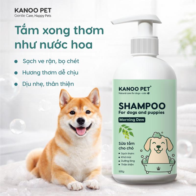 Sữa tắm Chó, Mèo Kanoo Pet - Hỗ trợ sạch ve rận, khử mùi, dưỡng lông và làm…