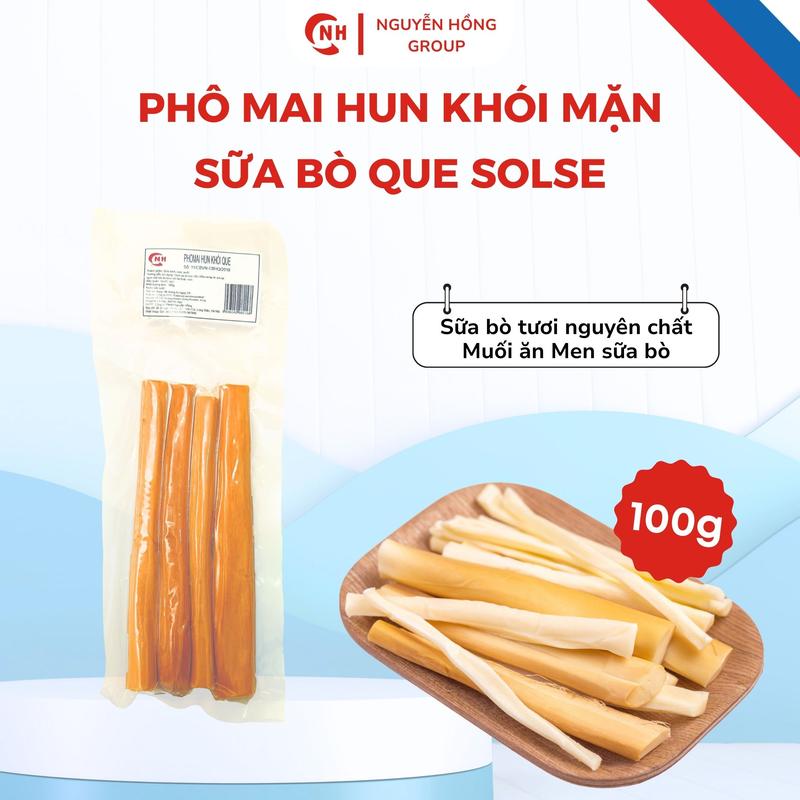 Phô mai hun khói mặn sữa bò que SOLSE 100g phomai ăn vặt xé sợi cheeze