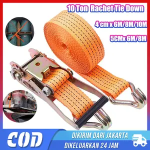 Tali Pengikat Barang Truck 10 Ton Ratchet Tie Down 4 cm x 6M/8M/10M 5CM x 6M/8M Trackbelt Trek Belt