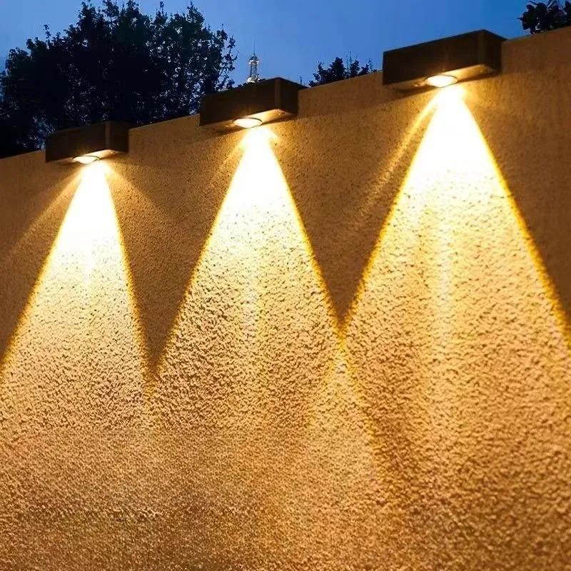 Product Introduction of Outdoor 3Led Solar wall Light IP65 Waterproof Automatic Sensor Warm garden Lamp for home Fence Courtyard Gate village Street decoration 8