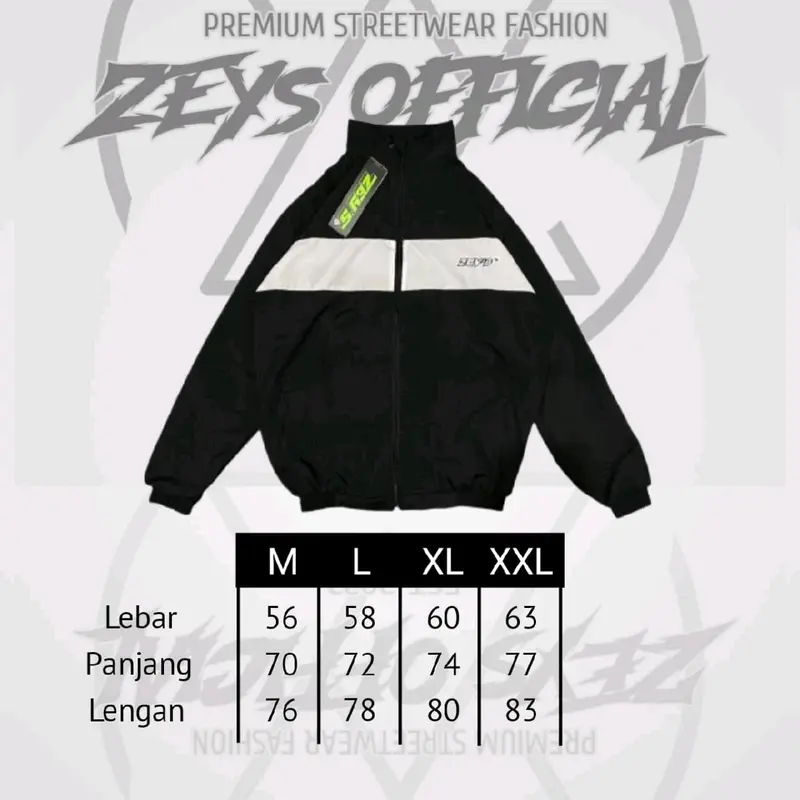 ZEY'S Jaket Tracktop Parasut Pria Wanita Jaket Tracksuite Windbreaker Jaket Running Sport Distro Pakaian Size XXL Olahraga 7