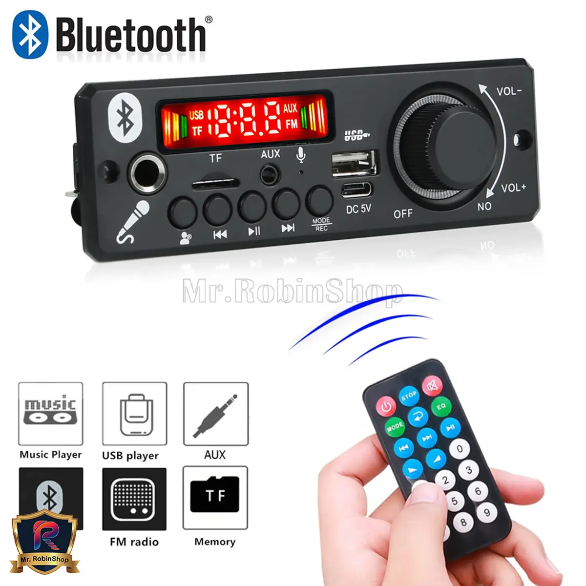 Modul Mp3 Bluetooth plus FM radio / Kit Modul Mp3 BT kit Mp3 pemutar lagu USB Player Bluetooth
