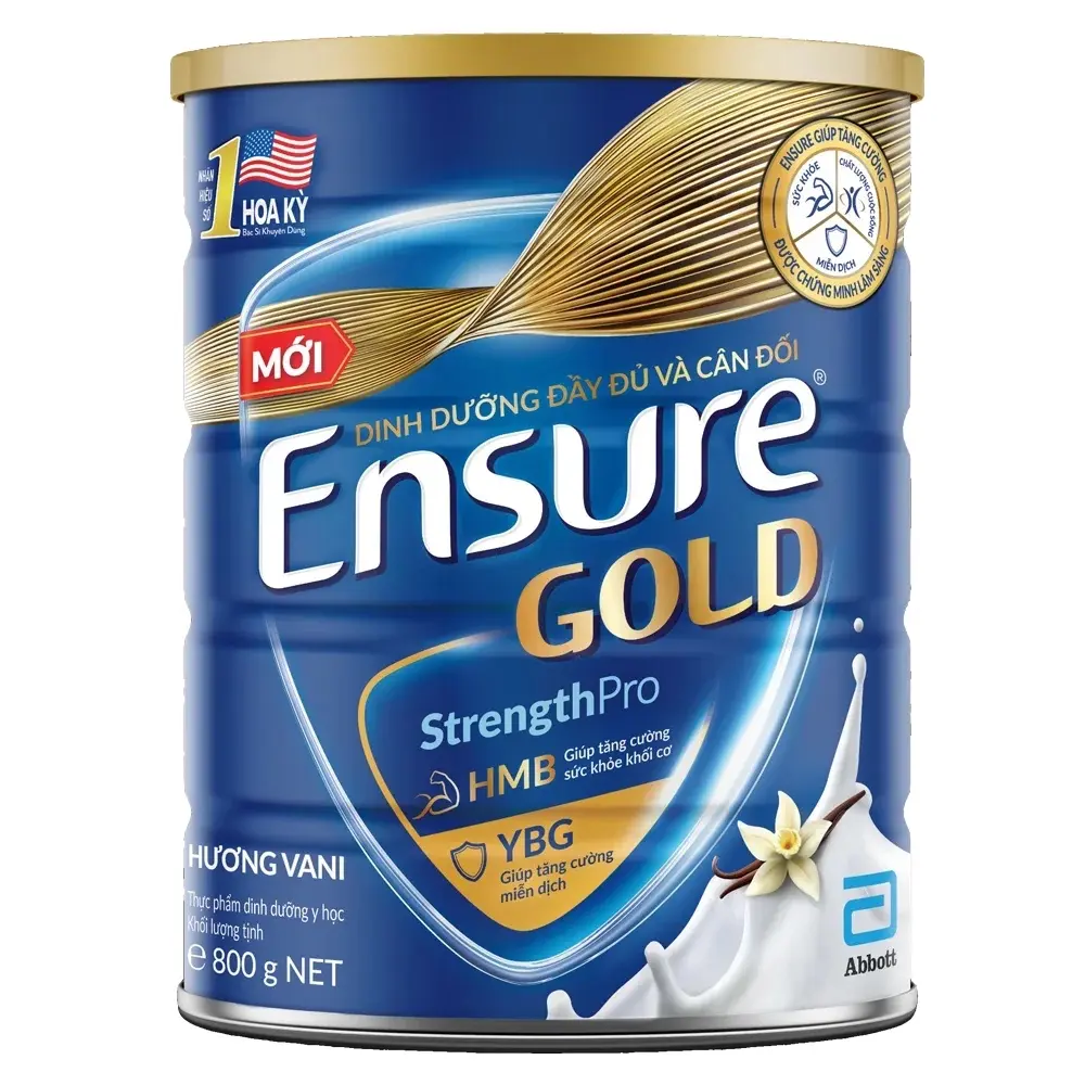Sữa bột Abbott Ensure Gold 800G – Ngọt/Ít ngọt/Úc
