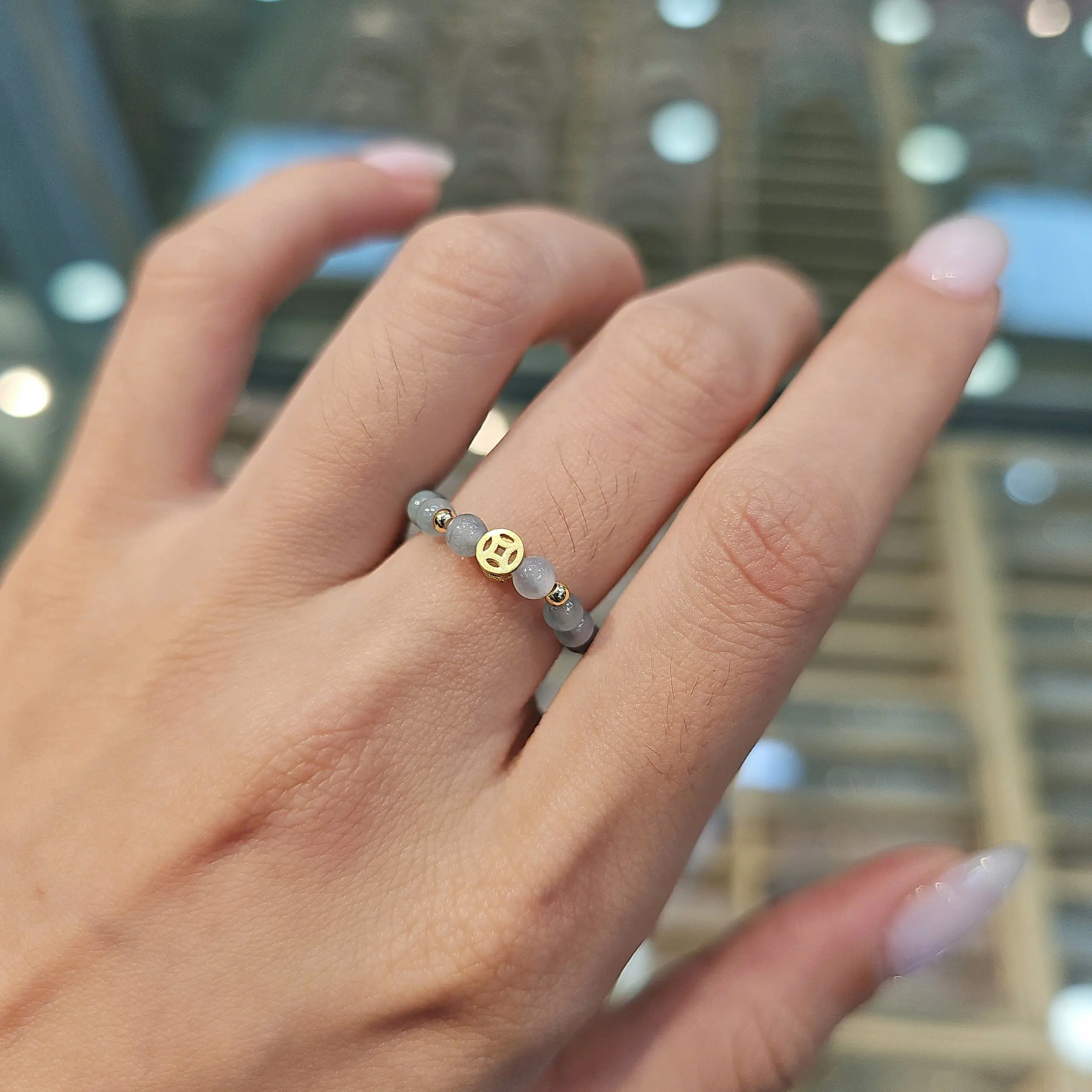 QMJ JEWELRY - N883 Nhẫn KT MẠ VÀ.NG ĐÁ PHỈ THÚY 2,5 LI ĐƠN GIẢN | BigBuy360 - bigbuy360.vn