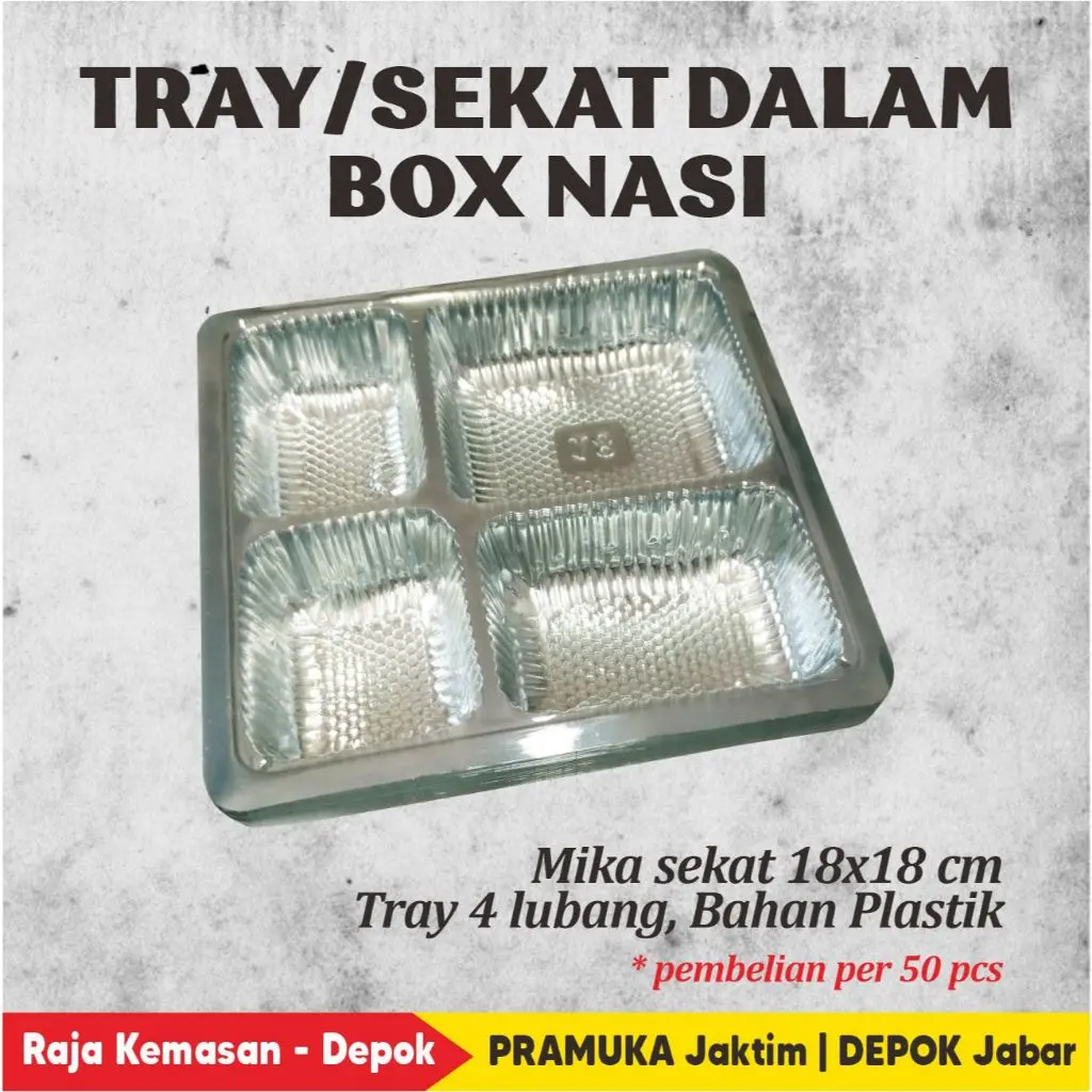 Sekat Mika Plastik Box Nasi