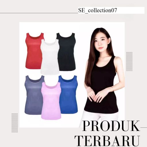 6 Pcs Tanktop Wanita Dewasa Tali Besar/Singlet wanita Daleman Atasan ukuran M/L/XL/XXL