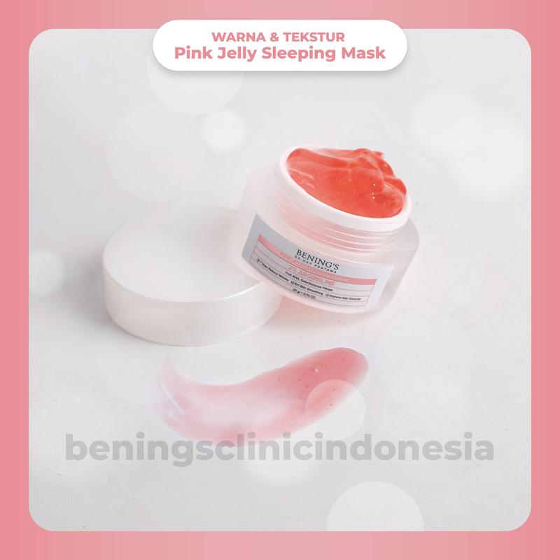 Bening's Pink Jelly Sleeping Mask 2% Argireline - Masker Wajah & Anti Kusam 3