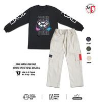 Gambar Setelan Kaos Distro Anak Gamers Lengan Panjang Cotton Combed Celana Kargo Panjang Katun 3 Warna Usia 3-12 Tahun - Gamers Black + Chino kargo Cream, Setelan M ( 10-15 kg ) dari Maximo Clothing Store Kab. Bandung 2 Tokopedia