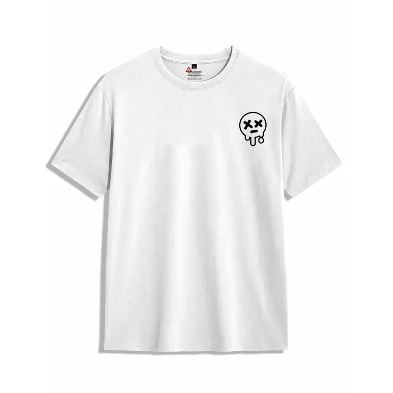 Baju Kaos Distro Pria Motip Smile - Kaos Unisex Sablon Simple - Baju Kaos Katun Casual Digital High - Nyaman Panjang Printing 2