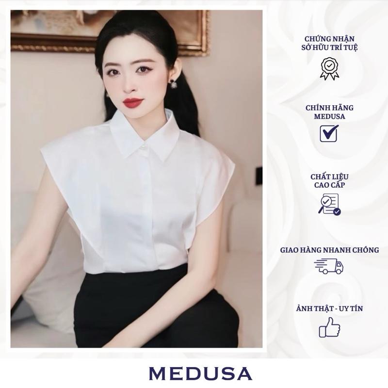  Emma Top - Áo sơ mi lụa cao cấp cánh tiên khuy ngọc trai thanh lịch Voi Shirt Voan 
