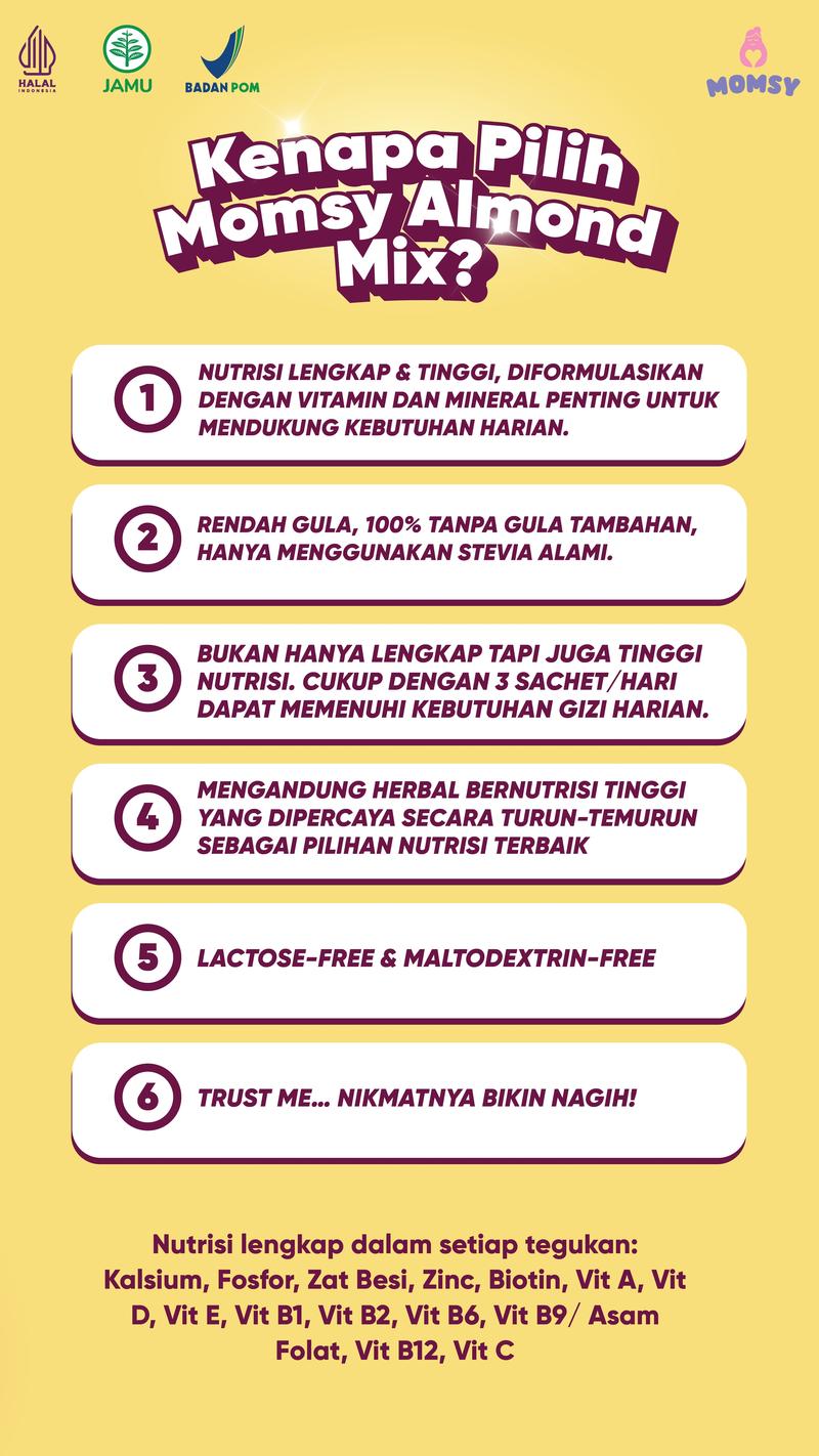 Product Introduction of MOMSY BUY 1 GET 1, ASI Booster 60 Kapsul X ALMOND MIX VANILLA 6 Sachet 72