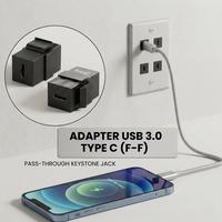 Gambar ADAPTER USB 3.0 TYPE C (F-F) KEYSTONE HOWELL | Adaptor Type C Female To Female dari Howell Official Store Kota Administrasi Jakarta Utara 4 Tokopedia