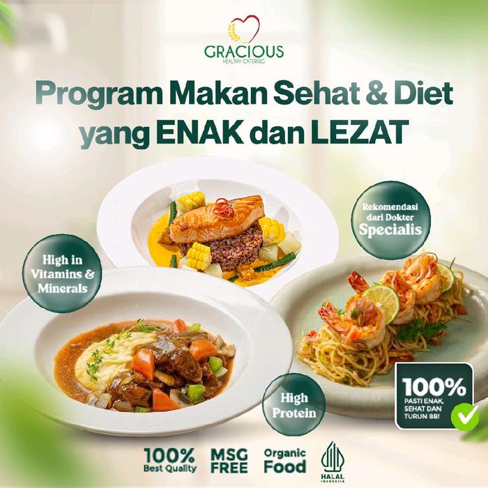 Gambar Katering Program Diet Lunch Only(5 Hari) dari Gracious Healthy Instan Kota Administrasi Jakarta Utara Tokopedia