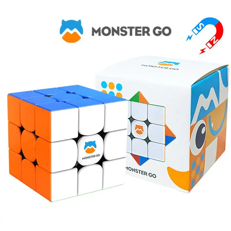 Kiub ajaib Edu ke-3, mainan magnet terukir, licin, rubik  rubik's cube