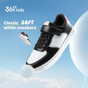 361 Degrees Kids yunduan children's sneakers unisex lightweight casual classic black and white sneakers suitable for the back-to-school season and students wearing school uniforms. European sizes 33-41, N92323703