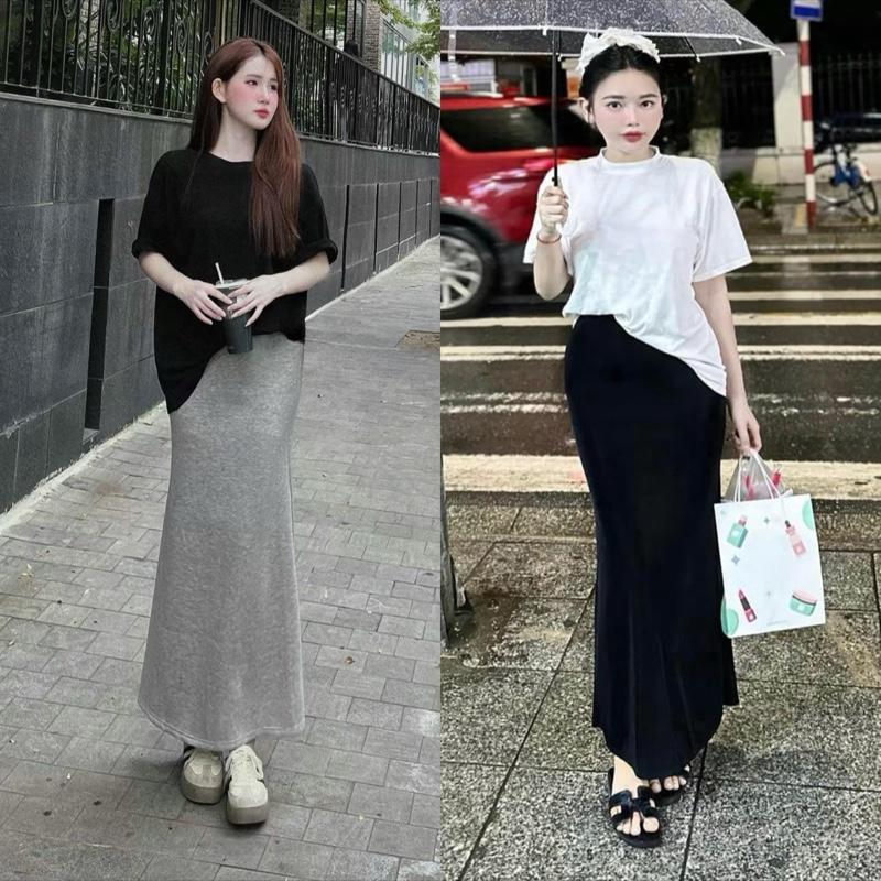 Chân Váy Đuôi Cá & Áo Phông Siêu Xinh Size 40-70kg Set Đồ Xinh Mát Dành Cho Các Nàng Phong Cách Năng Động , có tách lẻ từng món