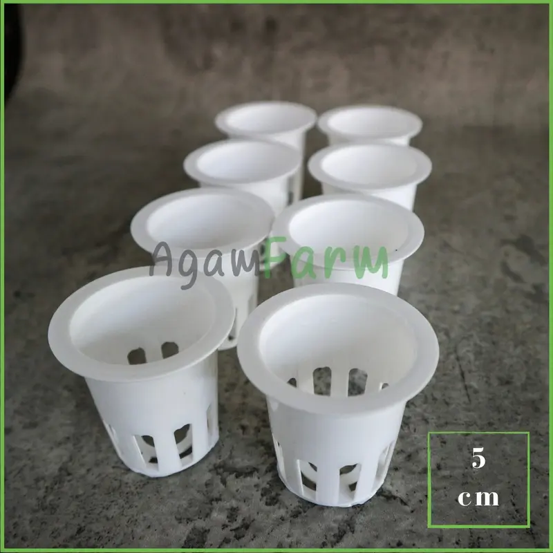 Net Pot Hidroponik Putih 5 cm Agamfarm - Plastik 2
