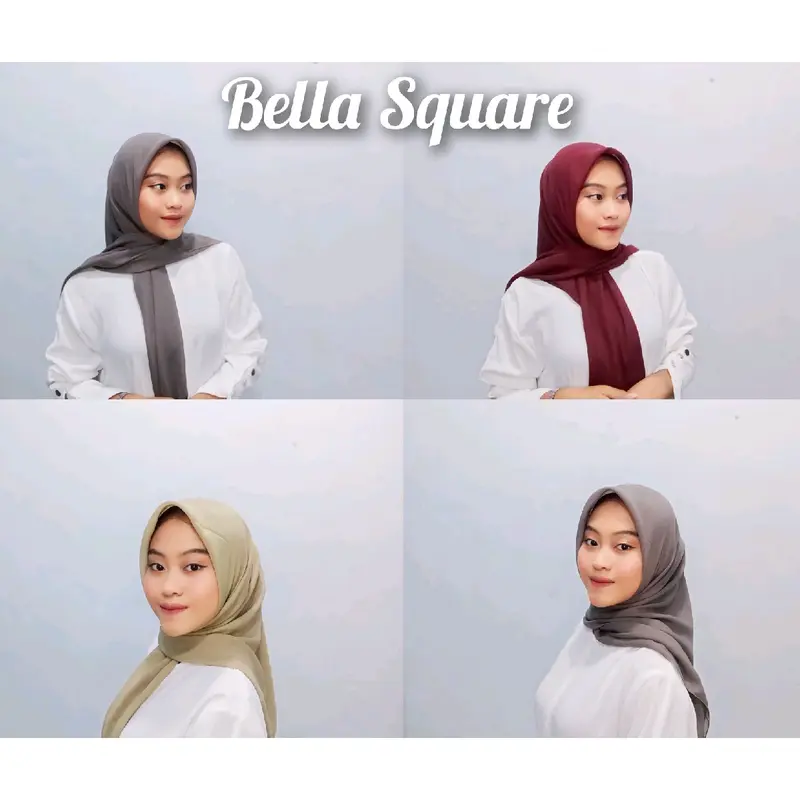Bella square premium polos Jilbab Segi Empat 4
