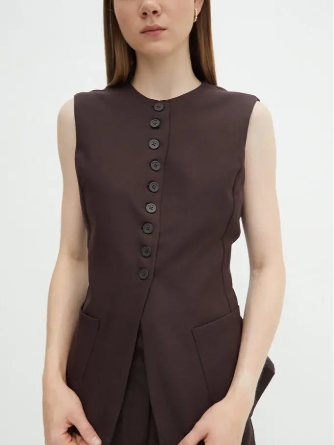 Shopatvelvet - Mia Vest Linen Top