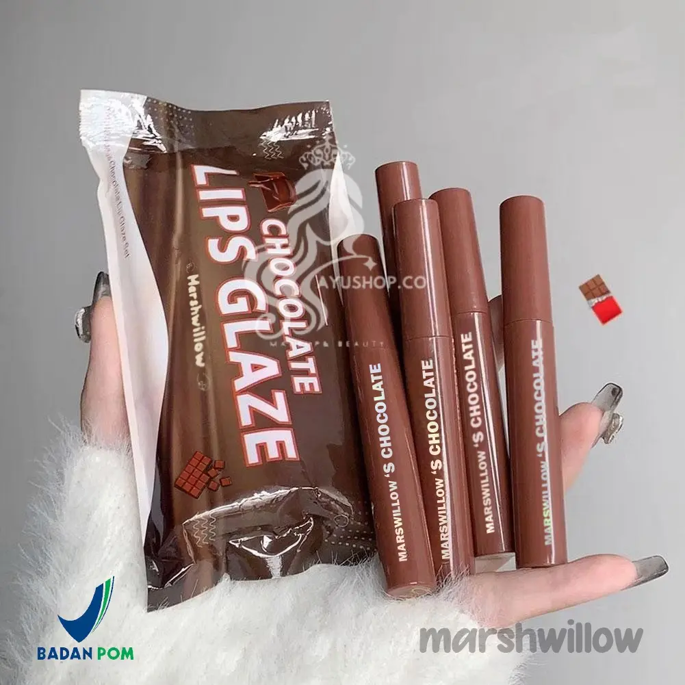 (BPOM isi 5pcs) Paket Matte Lipcream Matte Chocolate/ Lipstik Coklat Anti Air Tahan Lama / lipcream Velvet Matte / Chocolate lip Glaze mayena