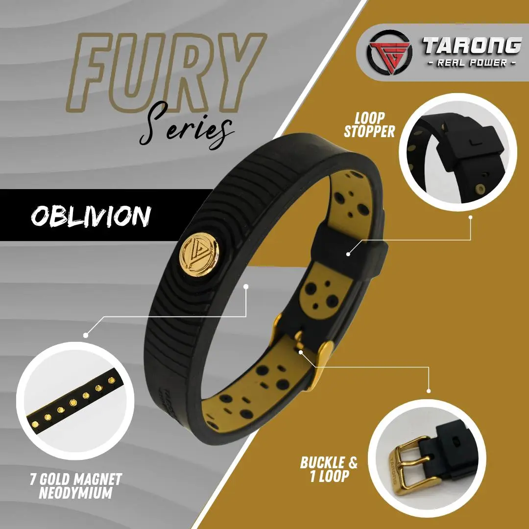 TARONG FURY Series 6000 ION Magnetic bracelet Negative Ion Daily 24 hours Daily Focus Anxiety Stamina Sleep Outdoor indoor