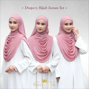 DRAPERY INSTAN HIJAB SET /HIJAB DRAPERY WEDDING & NON WEDDING