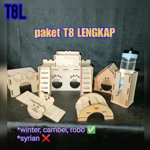 T8L T8 lengkap Paket Rumah Hamster Murah Super Lengkap T8 Full lengkap Rumah Hamster Kayu Rumah Hamster Murah