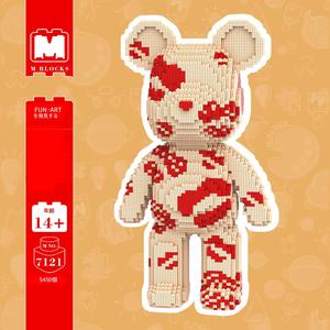 創造的なクマQ版ブロックセット、5450ピース、43 cm高さ、無充電パワーモード、男の子と女の子の理想的なギフト