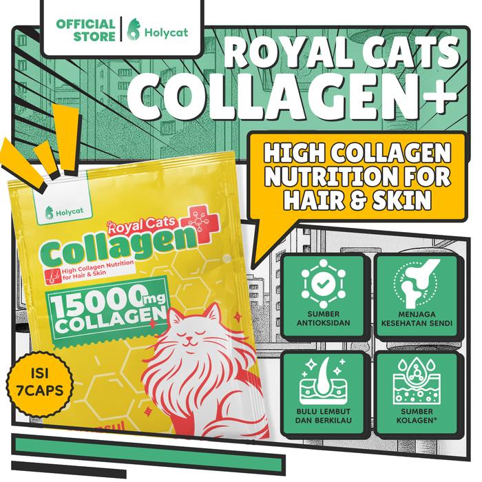 Gambar Holycatlabs Royal Cats Collagen+ Tinggi Nutrisi Untuk Kulit dan Bulu Anabul Isi 7 Kapsul dari Holycatlabs Official Shop Kota Bandung Tokopedia