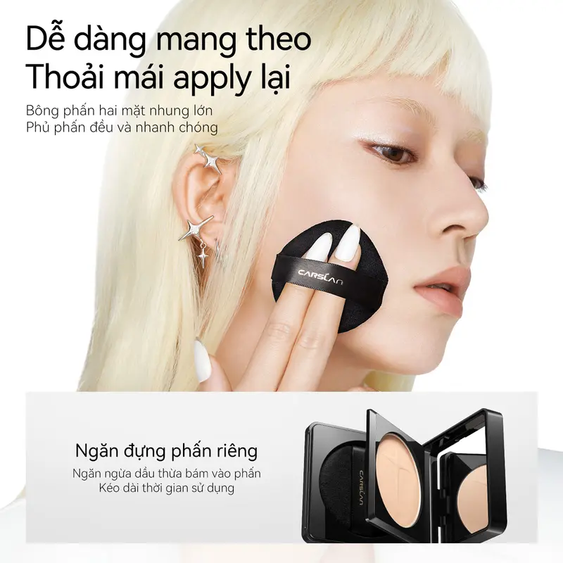 Phấn phủ dạng nén & dạng bột Light Magnet Carslan mới ,Bắt sáng tự động Giúp mặt tươi sáng hơn 8g [Mua 1 tặng 3]phấn phủ nén hoặc phấn phủ bột minisize Light Magnet 1g*3 7
