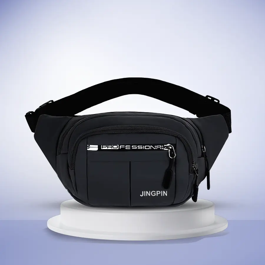 Tas Pinggang Waterproof Fashion Model Pria Tas Waistbag Polos Trendy Simpel Terbaru - LW 21