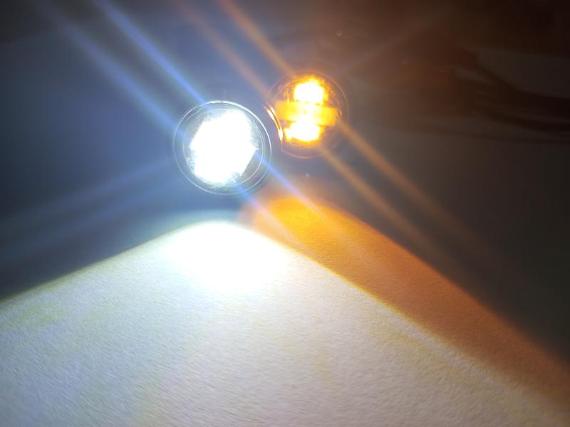 2 PCS Lampu Led Mata Elang 2 warna 2in1 Lampu Sein Sen Motor Mobil Eagle Eyes Tidak Kedip 3