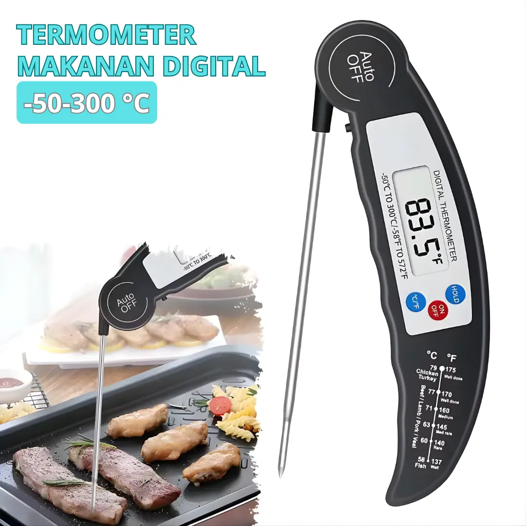 Digital Food Termometer Alat Pengukur Suhu Makanan Tahan Panas