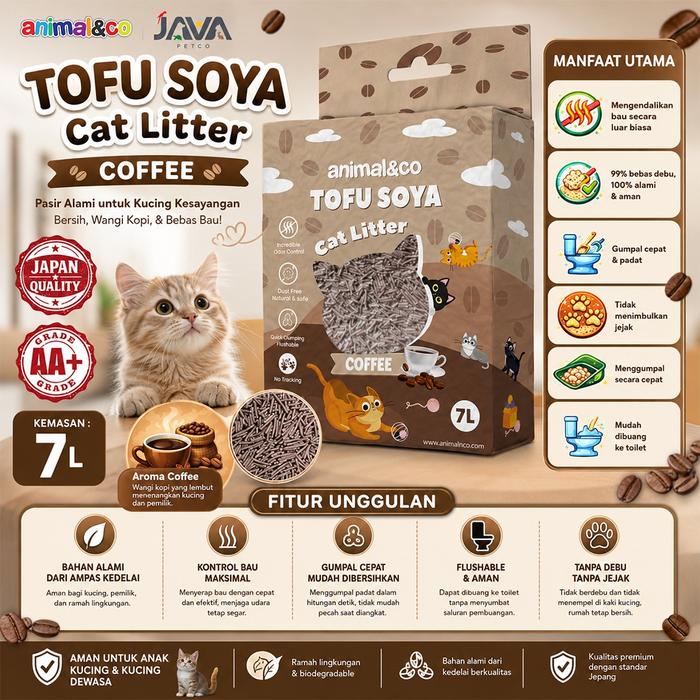 Gambar 【ORIGINAL】 Animalnco TOFU Cat Litter 7L (COFFEE) Pasir Wangi Kucing / Hamster dari Java Petco Jakarta Barat Kota Administrasi Jakarta Barat Tokopedia