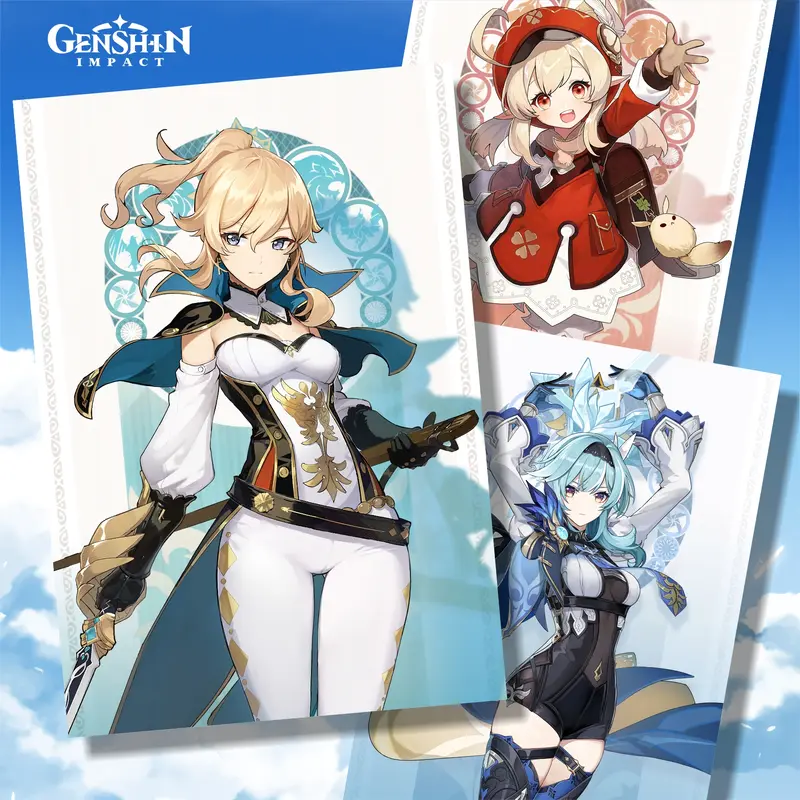 Koleksi Poster A3 Anime Game Genshin Impact A-1 1