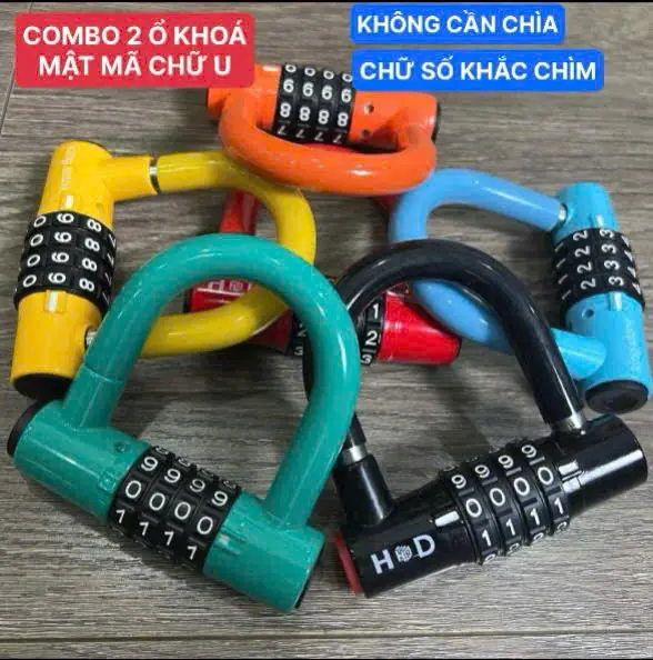 COMBO 2 ổ khóa Mật Mã chữ U chất lượng và bền bỉ, tiện dụng không cần chìa, đỡ bị mất chìa