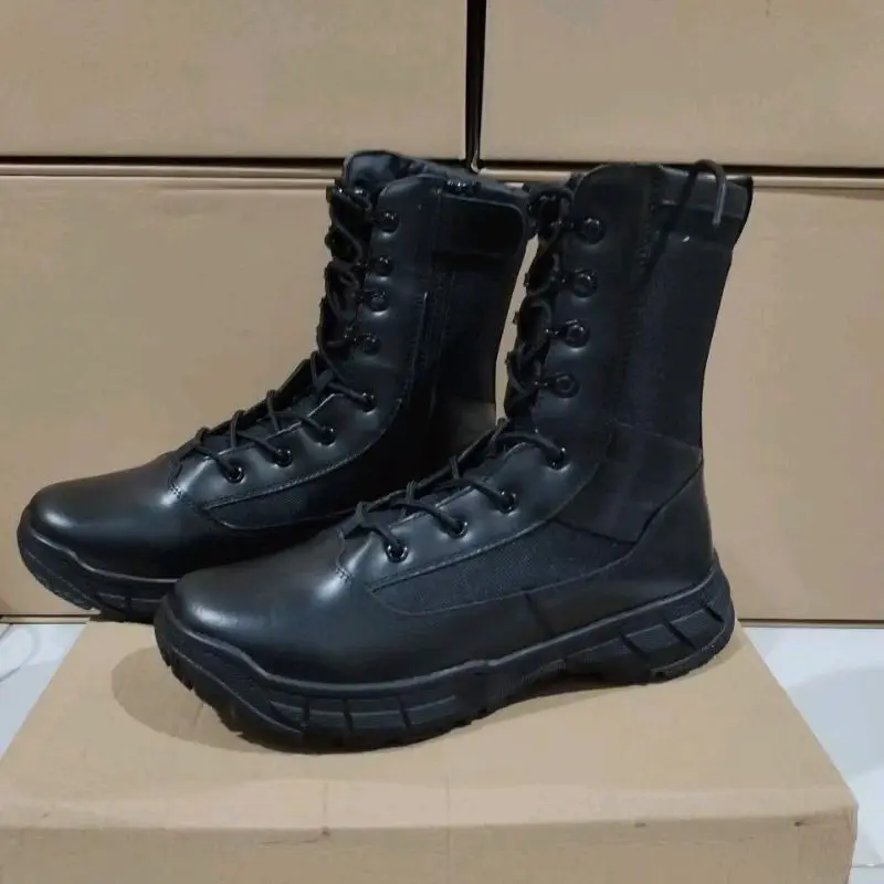 sepatu pdl jatah polri atriboot army black tinggi 9inc derby shoes Pria Kerja sepatu  jatah  tni