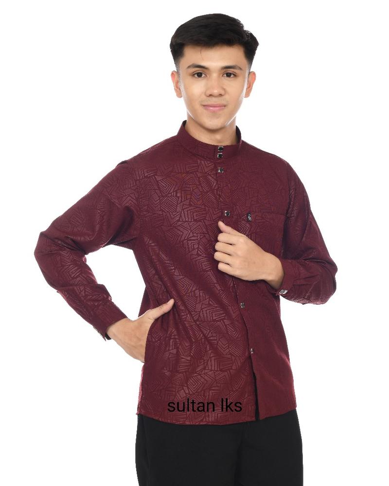 Product Introduction of Kemko sultan motif etnic bahan betsway embos premium bahan Tebal ukuran S L XL XXL mewah dan kerkualitas, Variasi Kantong Samping Kancing Nyaman di pakai Tangan Panjang bisa buat Seragam warna Hitam dll Baju Koko Muslim Pria Dewasa Katun Kurta 3