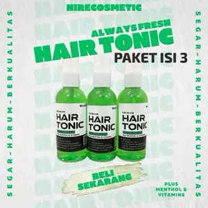 Hirecosmetic Hair Tonic Paket Isi 3 Vitamin Penumbuh & Pelurus Rambut Menebalkan Rambut Pria Wanita Segar Harum Berkualitas