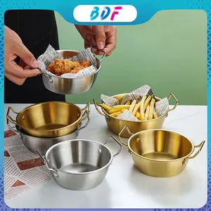 【COD】Panci Ramen Korea Premium Gold / Ramyun Noodle Pot Stainless Steel / Panci Mangkok Sup Stenlis