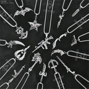 Kalung Titanium Distro Gaya Hip Hop Vintage Unisex - Anti Karat dan Tahan Lama