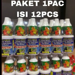 Paket 1pac isi 12pcs new kristal vitamin burung dr Edi