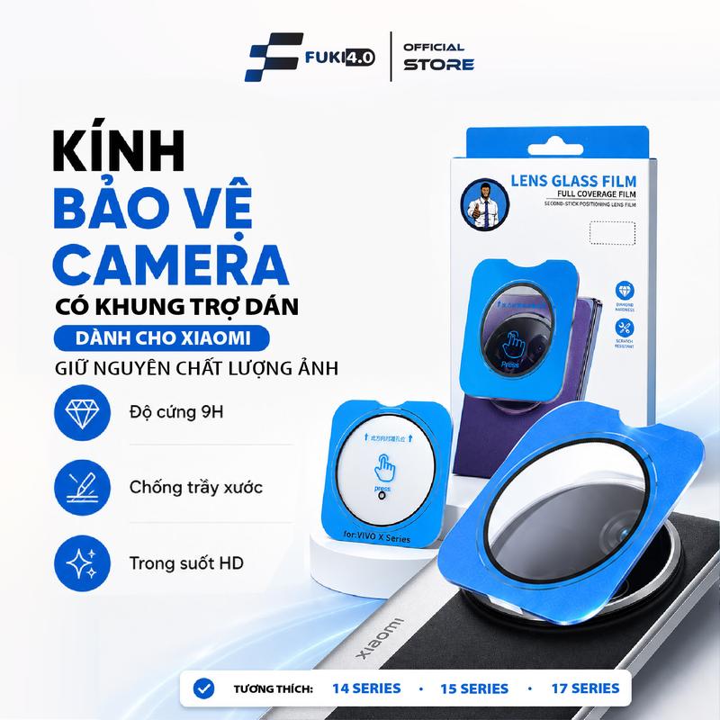 Cường lực bảo vệ camera có khung trợ dán cho Xiaomi 17 Ultra xiaomi 15 Ultra 14 pro 15 pro cực nét
