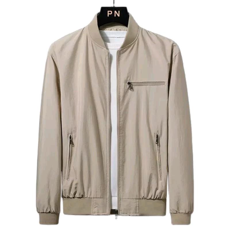 JAKET PRIA MINIMALIS BOMBER CASUAL BAHAN KATUN KEREN HANGAT Tebal Distro Hitam Custom Parka 0