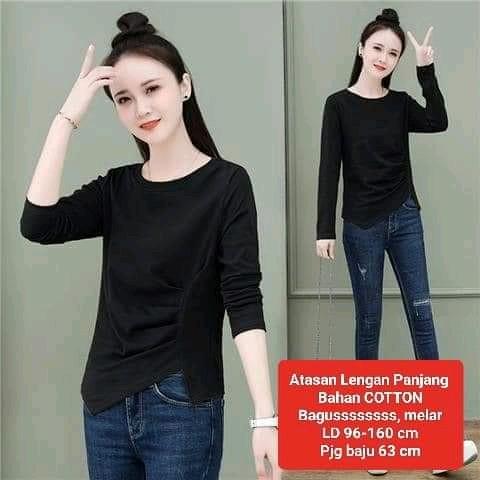 ATASAN WANITA LENGAN PANJANG COTTON IMPOR FASHION WANITA 0