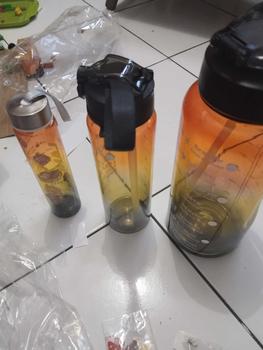 Product Review of FoodGrade Botol Beranak 2 Liter + 1000ml + 500ml Botol Minum Viral 1 set BPA FREE Plastik Putih Sedotan Bottles Kitchenware from m**6 0