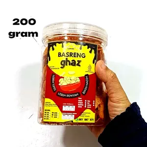 BASRENG GHAZ, BASRENG TIPIS KEMASAN TOPLES  ISI 200 GRAM, PEDAS DAUN JERUK