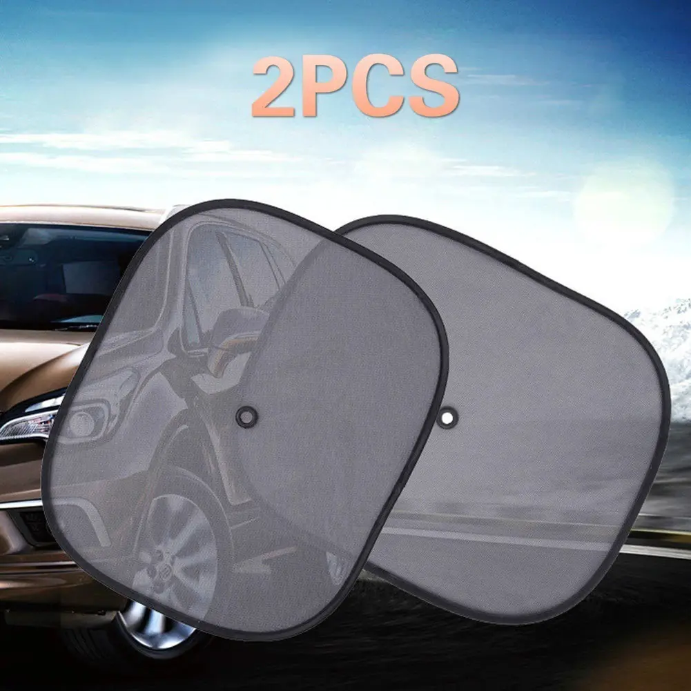 2Pcs Car Side Window Sun Shade Visor Anti-UV Cover Baby Kids Shield Curtain Mesh Auto Supplies Mesh Sunshade Set Breathable Car Sunscreen Window Sunshade